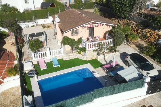 Villa in Pedreguer zu verkaufen, Espace de vie 61 m², Baujahr 2014, Zustand gepflegt, + KLIMA, Klimaanlage, Terrain 385 m², 2 Chambres &agrave; coucher, 1 Badezimmer, Pool, ref.: RG-0126-3