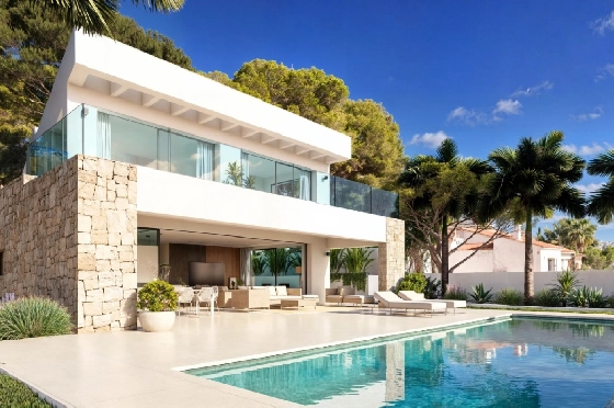 Villa in Moraira zu verkaufen, Espace de vie 350 m², Terrain 913 m², 4 Chambres &agrave; coucher, 4 Badezimmer, Pool, ref.: VGH50095-1