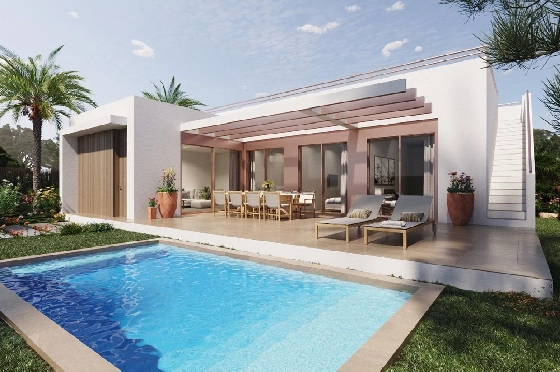 Villa in Entrenaranjos zu verkaufen, Espace de vie 231 m², Zustand Erstbezug, Klimaanlage, Terrain 298 m², 3 Chambres &agrave; coucher, 2 Badezimmer, Pool, ref.: HA-ENN-120-E01-1