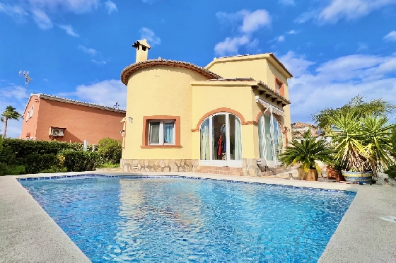 Villa in Els Poblets zu verkaufen, Espace de vie 95 m², Baujahr 2001, Zustand gepflegt, + Ofen, Klimaanlage, Terrain 350 m², 3 Chambres &agrave; coucher, 3 Badezimmer, Pool, ref.: FK-0326-1