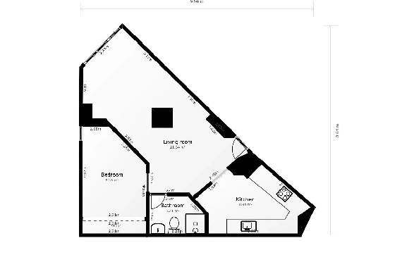 Apartment in Calpe(Playa de Fossa Levante) zu verkaufen, Espace de vie 55 m², Klimaanlage, 1 Chambres &agrave; coucher, 1 Badezimmer, Pool, ref.: COB-3554-10535-21