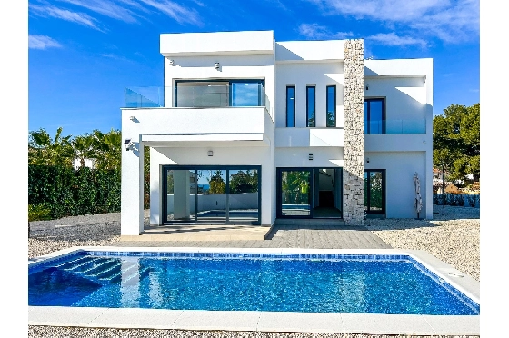 Villa in Benissa zu verkaufen, Espace de vie 202 m², Baujahr 2025, Klimaanlage, Terrain 1715 m², 3 Chambres &agrave; coucher, 3 Badezimmer, Pool, ref.: AM-12657DA-14