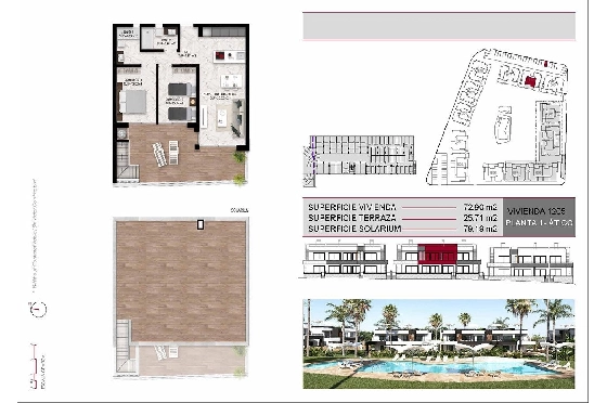 Penthouse Apartment in Ciudad Quesada zu verkaufen, Espace de vie 163 m², Zustand Erstbezug, Klimaanlage, 2 Chambres &agrave; coucher, 2 Badezimmer, Pool, ref.: HA-CQN-120-A02-15