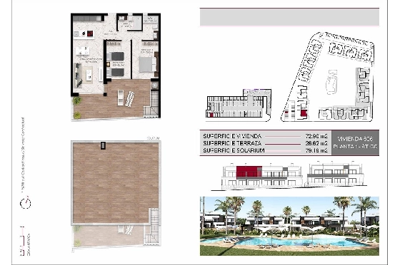 Penthouse Apartment in Ciudad Quesada zu verkaufen, Espace de vie 163 m², Zustand Erstbezug, Klimaanlage, 2 Chambres &agrave; coucher, 2 Badezimmer, Pool, ref.: HA-CQN-120-A02-16