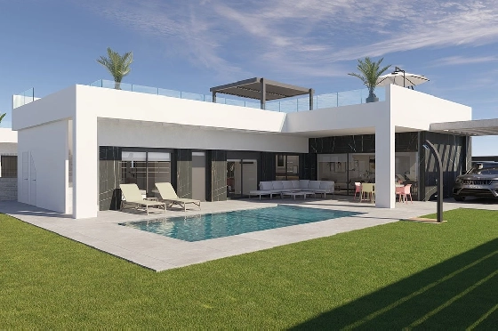Villa in Algorfa zu verkaufen, Espace de vie 318 m², Zustand Erstbezug, Terrain 455 m², 3 Chambres &agrave; coucher, 2 Badezimmer, Pool, ref.: HA-ARN-140-E04-1