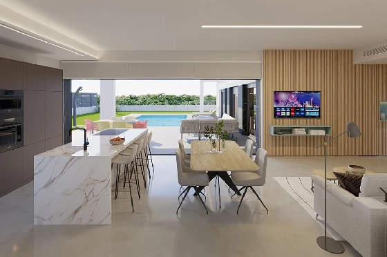 Villa in Algorfa zu verkaufen, Espace de vie 318 m², Zustand Erstbezug, Terrain 455 m², 3 Chambres &agrave; coucher, 2 Badezimmer, Pool, ref.: HA-ARN-140-E04-4