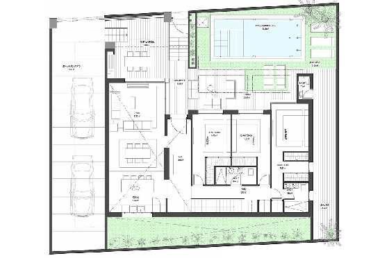 Villa in Los Alcazares zu verkaufen, Espace de vie 426 m², Zustand Erstbezug, Klimaanlage, Terrain 394 m², 3 Chambres &agrave; coucher, 2 Badezimmer, Pool, ref.: HA-LAN-470-E02-12
