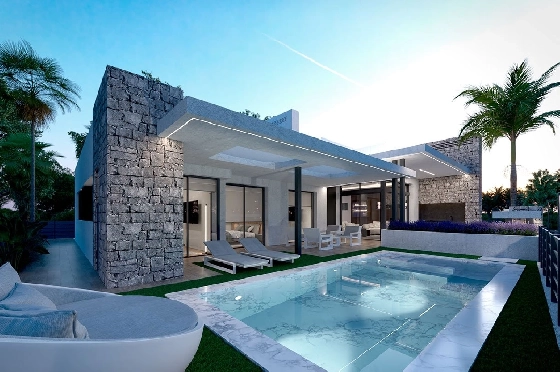 Villa in Los Alcazares zu verkaufen, Espace de vie 426 m², Zustand Erstbezug, Klimaanlage, Terrain 394 m², 3 Chambres &agrave; coucher, 2 Badezimmer, Pool, ref.: HA-LAN-470-E02-2