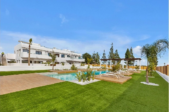Penthouse Apartment in Los Alcazares zu verkaufen, Espace de vie 137 m², Zustand Erstbezug, 2 Chambres &agrave; coucher, 2 Badezimmer, Pool, ref.: HA-LAN-436-A04-2