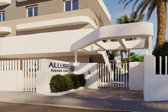 Doppelhaushälfte in Monforte Del Cid(Alenda Golf) zu verkaufen, Espace de vie 123 m², Terrain 156 m², 3 Chambres &agrave; coucher, 2 Badezimmer, Pool, ref.: TW-ALLURE-13-10