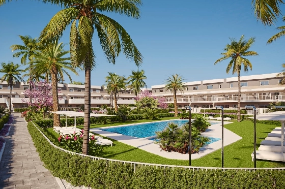 Doppelhaushälfte in Monforte Del Cid(Alenda Golf) zu verkaufen, Espace de vie 123 m², Terrain 156 m², 3 Chambres &agrave; coucher, 2 Badezimmer, Pool, ref.: TW-ALLURE-13-4