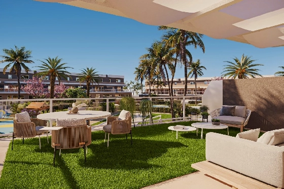 Doppelhaushälfte in Monforte Del Cid(Alenda Golf) zu verkaufen, Espace de vie 123 m², Terrain 156 m², 3 Chambres &agrave; coucher, 2 Badezimmer, Pool, ref.: TW-ALLURE-13-7