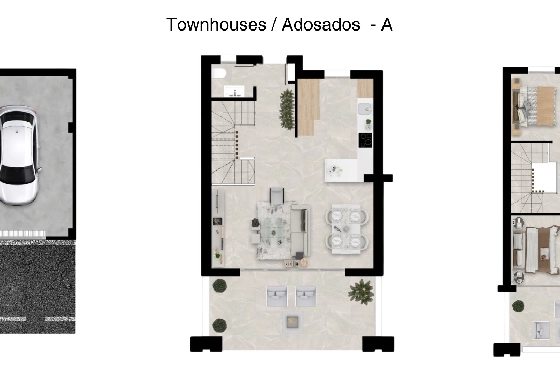 Stadthaus in La Cala De Mijas(La Cala Golf Resort) zu verkaufen, Espace de vie 208 m², Terrain 255 m², 3 Chambres &agrave; coucher, 3 Badezimmer, ref.: TW-THE-MEADOWS-4-25