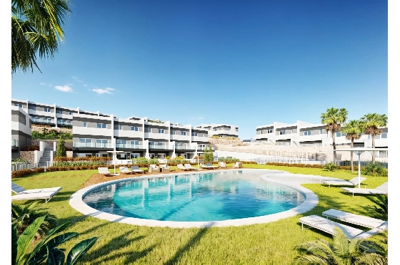 Stadthaus in Finestrat(Balcon de Finestrat) zu verkaufen, Espace de vie 118 m², Terrain 237 m², 3 Chambres &agrave; coucher, 3 Badezimmer, Pool, ref.: TW-NATURE-34-2