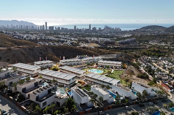 Stadthaus in Finestrat(Balcon de Finestrat) zu verkaufen, Espace de vie 118 m², Terrain 237 m², 3 Chambres &agrave; coucher, 3 Badezimmer, Pool, ref.: TW-NATURE-34-20