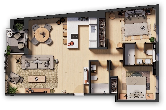 Apartment in Palma De Mallorca(Palma centre) zu verkaufen, Espace de vie 82 m², Terrain 88 m², 2 Chambres &agrave; coucher, 2 Badezimmer, ref.: TW-6-PALMA-29