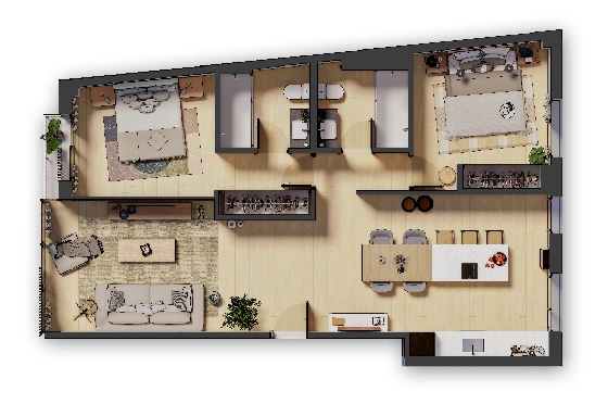 Apartment in Palma De Mallorca(Palma centre) zu verkaufen, Espace de vie 82 m², Terrain 88 m², 2 Chambres &agrave; coucher, 2 Badezimmer, ref.: TW-6-PALMA-30