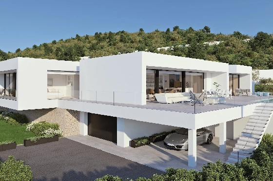 Villa in Benitachell(Cumbre del Sol) zu verkaufen, Espace de vie 313 m², Terrain 1338 m², 4 Chambres &agrave; coucher, 6 Badezimmer, Pool, ref.: VA-21558-4