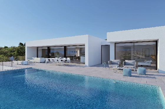 Villa in Benitachell(Cumbre del Sol) zu verkaufen, Espace de vie 313 m², Terrain 1338 m², 4 Chambres &agrave; coucher, 6 Badezimmer, Pool, ref.: VA-21558-5