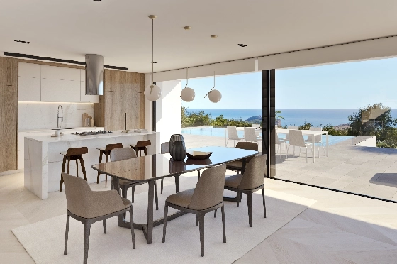 Villa in Benitachell(Cumbre del Sol) zu verkaufen, Espace de vie 313 m², Terrain 1338 m², 4 Chambres &agrave; coucher, 6 Badezimmer, Pool, ref.: VA-21558-7