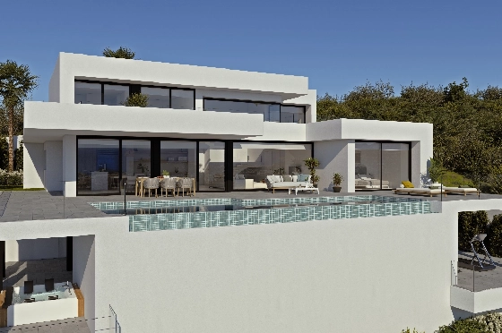 Villa in Benitachell(Cumbre del Sol) zu verkaufen, Espace de vie 278 m², Terrain 1087 m², 4 Chambres &agrave; coucher, 5 Badezimmer, Pool, ref.: VA-22474-1