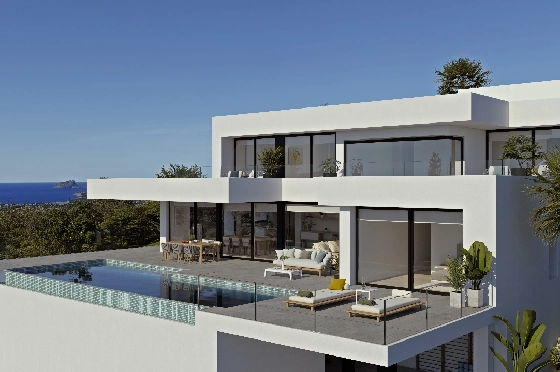 Villa in Benitachell(Cumbre del Sol) zu verkaufen, Espace de vie 278 m², Terrain 1087 m², 4 Chambres &agrave; coucher, 5 Badezimmer, Pool, ref.: VA-22474-2