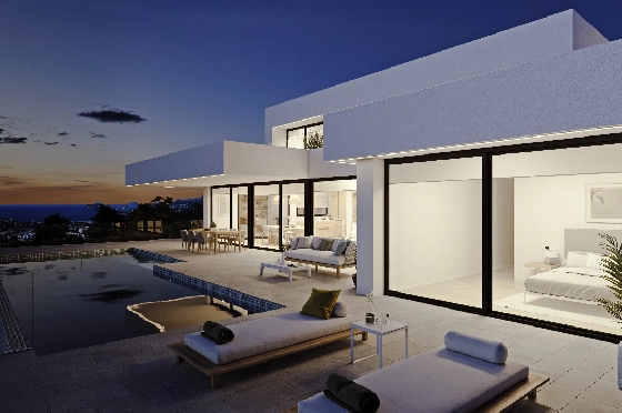 Villa in Benitachell(Cumbre del Sol) zu verkaufen, Espace de vie 278 m², Terrain 1087 m², 4 Chambres &agrave; coucher, 5 Badezimmer, Pool, ref.: VA-22474-6