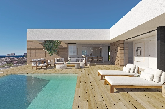 Villa in Benitachell(Cumbre del Sol) zu verkaufen, Espace de vie 253 m², Terrain 951 m², 3 Chambres &agrave; coucher, 4 Badezimmer, Pool, ref.: VA-22477-9