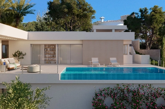 Villa in Benitachell(Cumbre del Sol) zu verkaufen, Espace de vie 215 m², Terrain 813 m², 4 Chambres &agrave; coucher, 5 Badezimmer, Pool, ref.: VA-22899-2