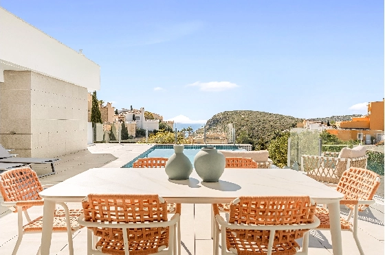 Villa in Benitachell(Cumbre del Sol) zu verkaufen, Espace de vie 215 m², Terrain 813 m², 4 Chambres &agrave; coucher, 5 Badezimmer, Pool, ref.: VA-22899-33