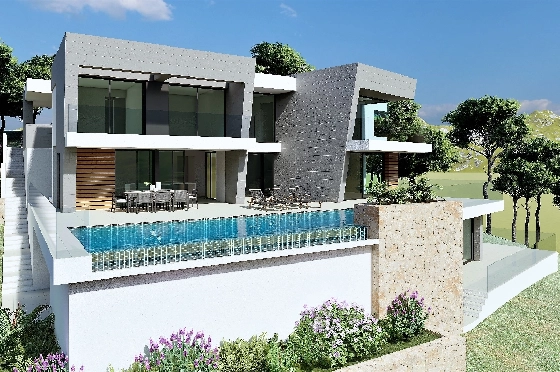 Villa in Benitachell(Benitatxell) zu verkaufen, Espace de vie 298 m², Terrain 1149 m², 3 Chambres &agrave; coucher, 4 Badezimmer, Pool, ref.: VA-22941-1