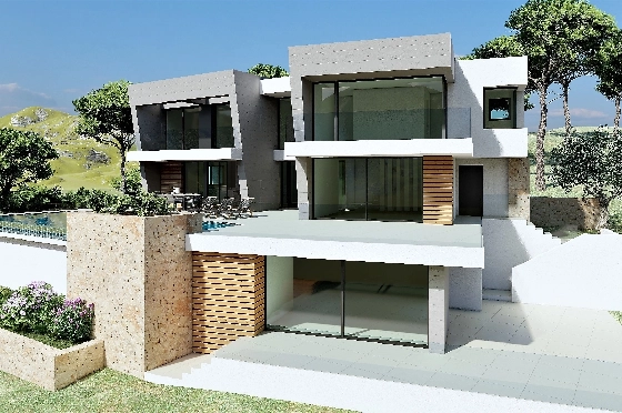 Villa in Benitachell(Benitatxell) zu verkaufen, Espace de vie 298 m², Terrain 1149 m², 3 Chambres &agrave; coucher, 4 Badezimmer, Pool, ref.: VA-22941-3