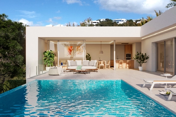 Villa in Benitachell(Cumbre del Sol) zu verkaufen, Espace de vie 142 m², Terrain 956 m², 3 Chambres &agrave; coucher, 3 Badezimmer, Pool, ref.: VA-22965-4