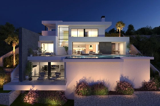 Villa in Benitachell(Benitatxell) zu verkaufen, Espace de vie 215 m², Terrain 824 m², 3 Chambres &agrave; coucher, 4 Badezimmer, Pool, ref.: VA-23232-2