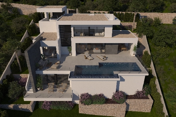 Villa in Benitachell(Benitatxell) zu verkaufen, Espace de vie 215 m², Terrain 824 m², 3 Chambres &agrave; coucher, 4 Badezimmer, Pool, ref.: VA-23232-6