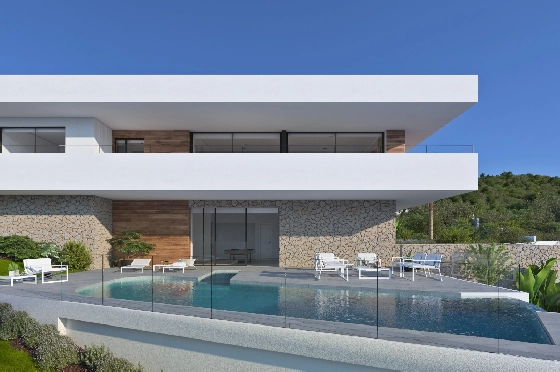 Villa in Benitachell(Cumbre del Sol) zu verkaufen, Espace de vie 267 m², Terrain 963 m², 3 Chambres &agrave; coucher, 4 Badezimmer, Pool, ref.: VA-23300-4
