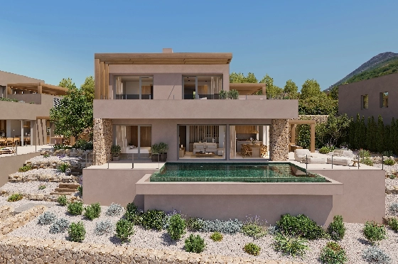 Villa in Lliber(Vall de Pop) zu verkaufen, Espace de vie 165 m², Terrain 439 m², 3 Chambres &agrave; coucher, 3 Badezimmer, Pool, ref.: VA-23426-1