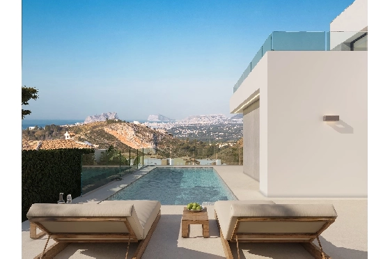 Villa in Benitachell(Cumbre del Sol) zu verkaufen, Espace de vie 165 m², Terrain 963 m², 3 Chambres &agrave; coucher, 3 Badezimmer, Pool, ref.: VA-24182-4