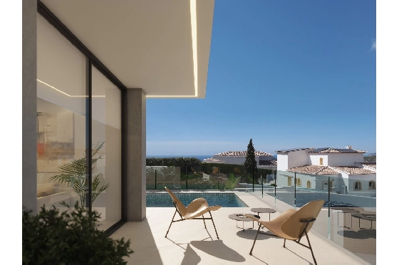 Villa in Benitachell(Cumbre del Sol) zu verkaufen, Espace de vie 165 m², Terrain 963 m², 3 Chambres &agrave; coucher, 3 Badezimmer, Pool, ref.: VA-24182-5