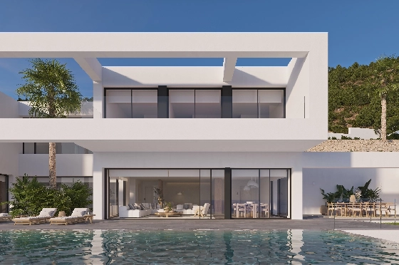 Villa in Benissa(Benissa) zu verkaufen, Espace de vie 434 m², + Fussbodenheizung, Klimaanlage, Terrain 1510 m², 4 Chambres &agrave; coucher, 6 Badezimmer, Pool, ref.: VA-24551-1