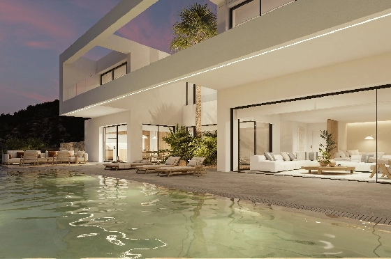 Villa in Benissa(Benissa) zu verkaufen, Espace de vie 434 m², + Fussbodenheizung, Klimaanlage, Terrain 1510 m², 4 Chambres &agrave; coucher, 6 Badezimmer, Pool, ref.: VA-24551-17