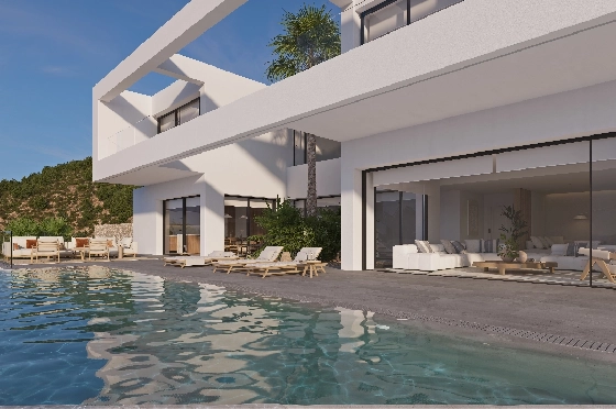 Villa in Benissa(Benissa) zu verkaufen, Espace de vie 434 m², + Fussbodenheizung, Klimaanlage, Terrain 1510 m², 4 Chambres &agrave; coucher, 6 Badezimmer, Pool, ref.: VA-24551-5