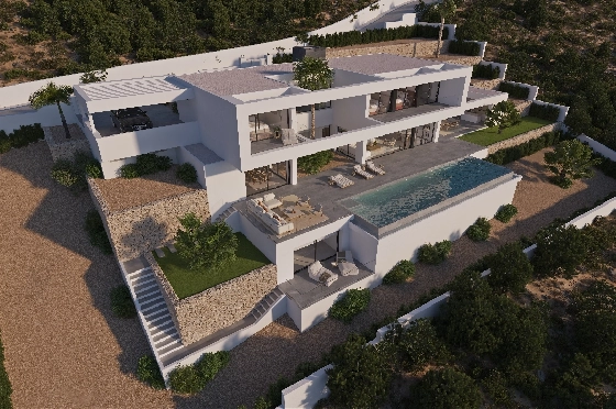 Villa in Benissa(Benissa) zu verkaufen, Espace de vie 434 m², + Fussbodenheizung, Klimaanlage, Terrain 1510 m², 4 Chambres &agrave; coucher, 6 Badezimmer, Pool, ref.: VA-24551-7