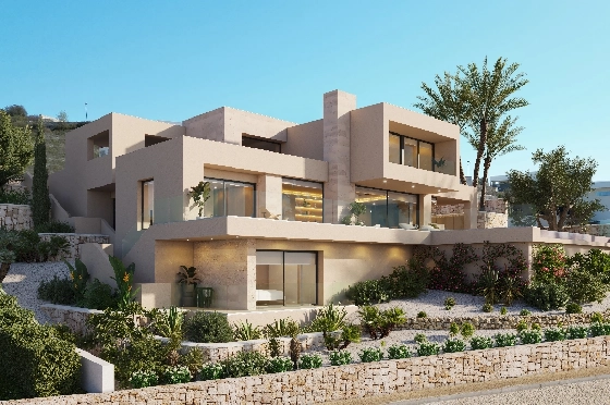 Villa in Benitachell(Cumbre del Sol) zu verkaufen, Espace de vie 239 m², + Fussbodenheizung, Klimaanlage, Terrain 1054 m², 4 Chambres &agrave; coucher, 5 Badezimmer, Pool, ref.: VA-24679-1