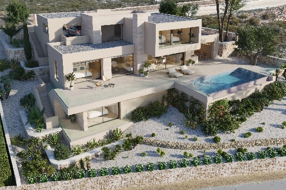 Villa in Benitachell(Cumbre del Sol) zu verkaufen, Espace de vie 239 m², + Fussbodenheizung, Klimaanlage, Terrain 1054 m², 4 Chambres &agrave; coucher, 5 Badezimmer, Pool, ref.: VA-24679-10