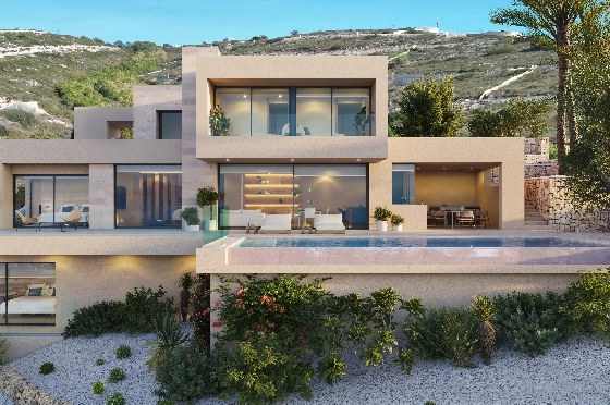 Villa in Benitachell(Cumbre del Sol) zu verkaufen, Espace de vie 239 m², + Fussbodenheizung, Klimaanlage, Terrain 1054 m², 4 Chambres &agrave; coucher, 5 Badezimmer, Pool, ref.: VA-24679-4