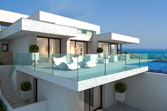 Villa in Benitachell(Cumbre del Sol) zu verkaufen, Espace de vie 260 m², Terrain 997 m², 3 Chambres &agrave; coucher, 4 Badezimmer, Pool, ref.: VA-22449-2