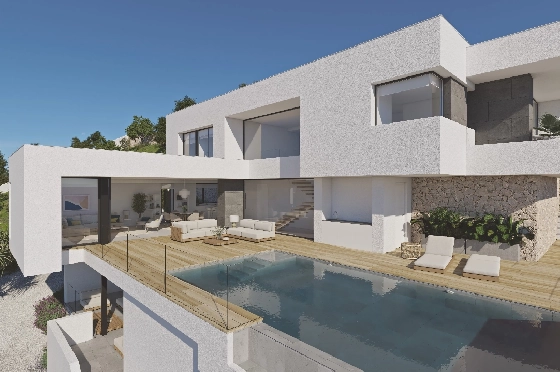 Villa in Benitachell(Cumbre del Sol) zu verkaufen, Espace de vie 193 m², Terrain 880 m², 3 Chambres &agrave; coucher, 3 Badezimmer, Pool, ref.: VA-24412-2