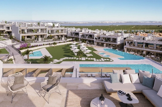Penthouse Apartment in Torrevieja zu verkaufen, Espace de vie 199 m², Zustand Erstbezug, 3 Chambres &agrave; coucher, 2 Badezimmer, Pool, ref.: HA-TON-271-A04-8