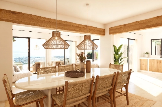 Villa in Moraira zu verkaufen, Espace de vie 185 m², Baujahr 2026, Klimaanlage, Terrain 778 m², 4 Chambres &agrave; coucher, 4 Badezimmer, Pool, ref.: AM-12682DA-12